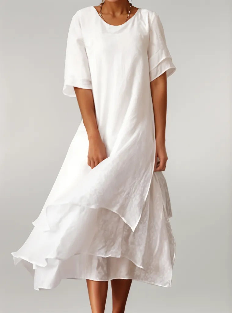 Maja™ – Elegantes langes Baumwollkleid