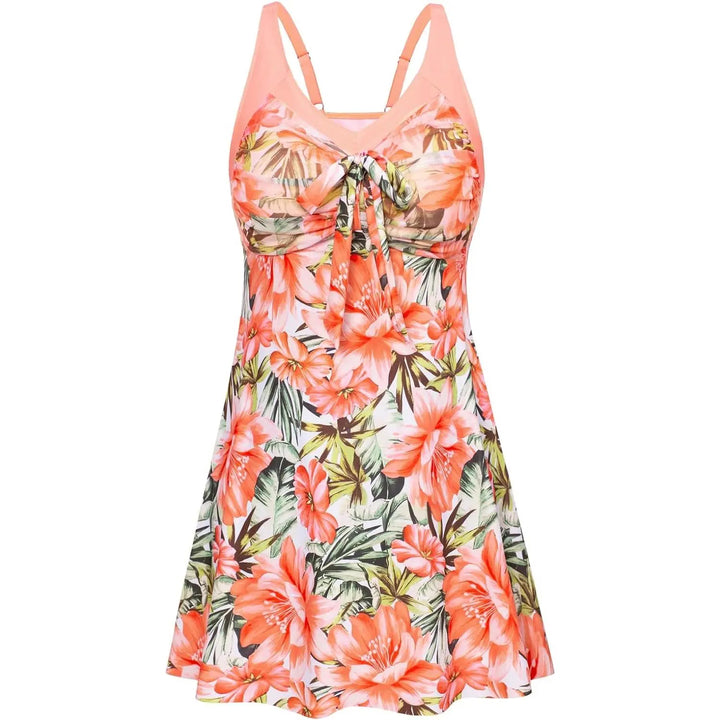 Schwimmkleid – 2-teilig, Plus Size - Pink Flower