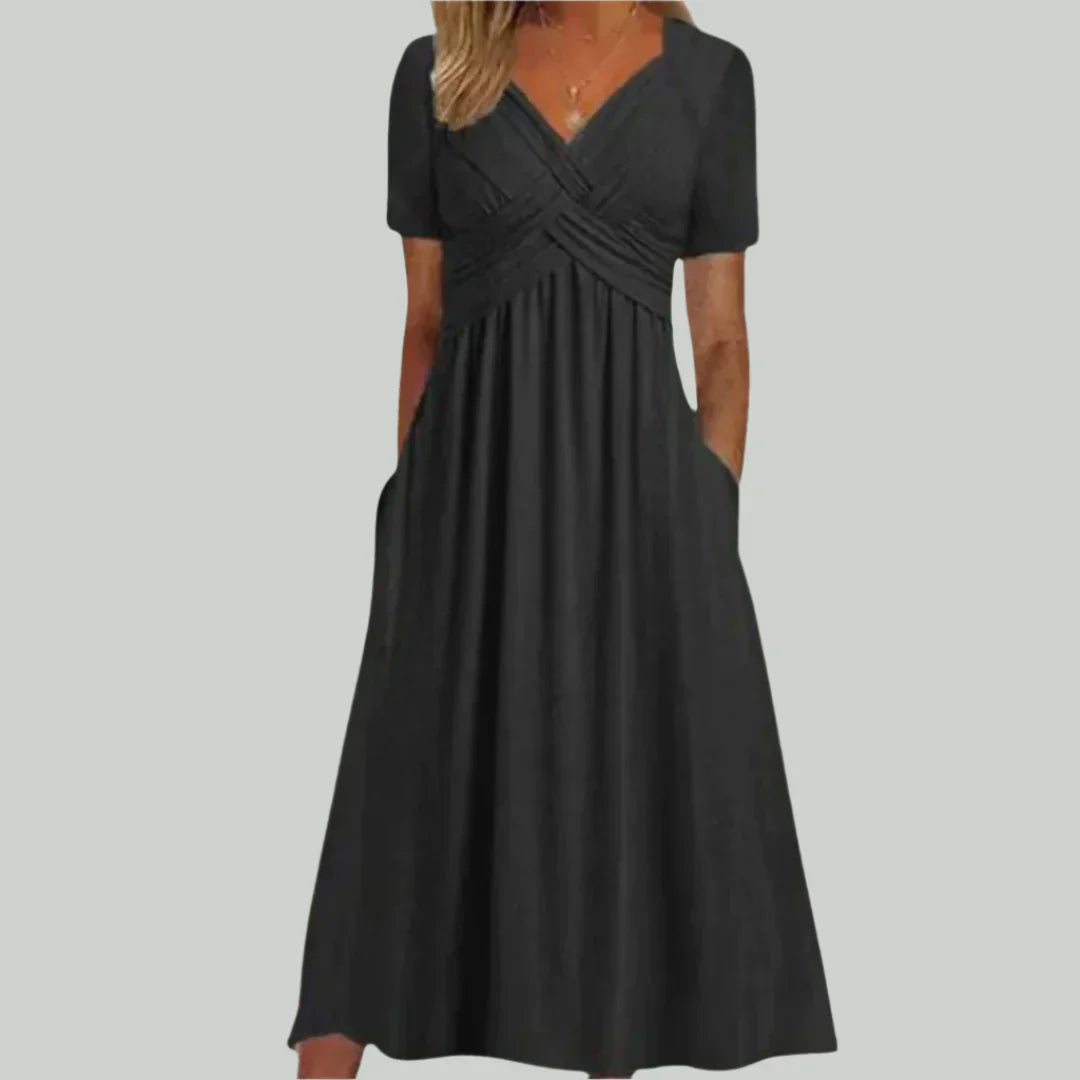 Viola™ - Midikleid mit überkreuztem Ausschnitt