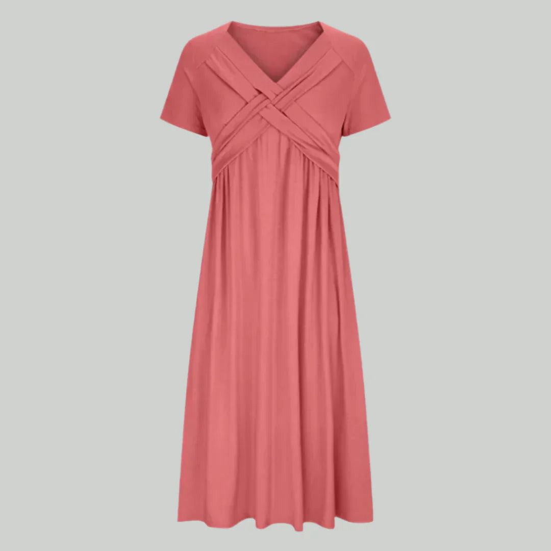 Viola™ - Midikleid mit überkreuztem Ausschnitt
