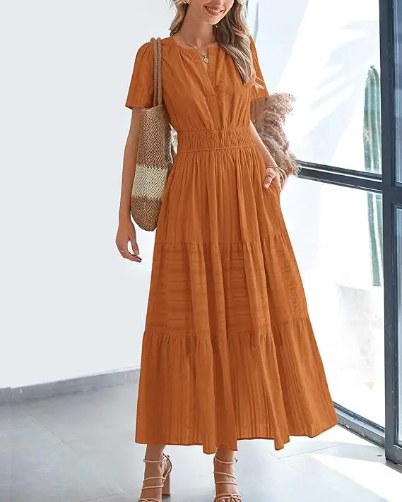 Maxikleid – Leichtes Sommerkleid mit Taschen - Lifestyle