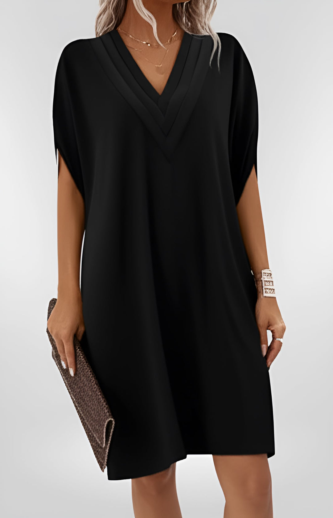 Thalia™ - Figurschmeichelndes Wickelkleid mit V-Ausschnitt