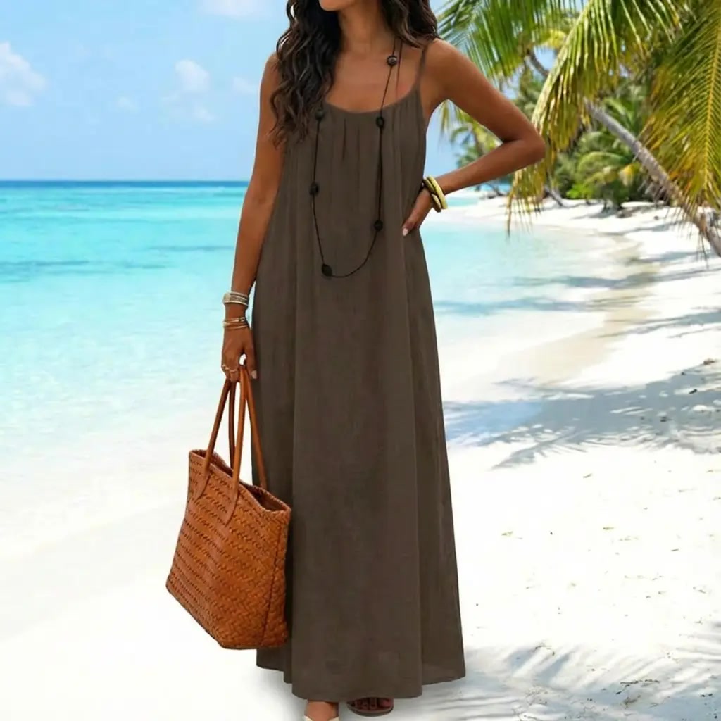Sommerkleid – Ärmelloses Cami-Maxikleid - Lifestyle